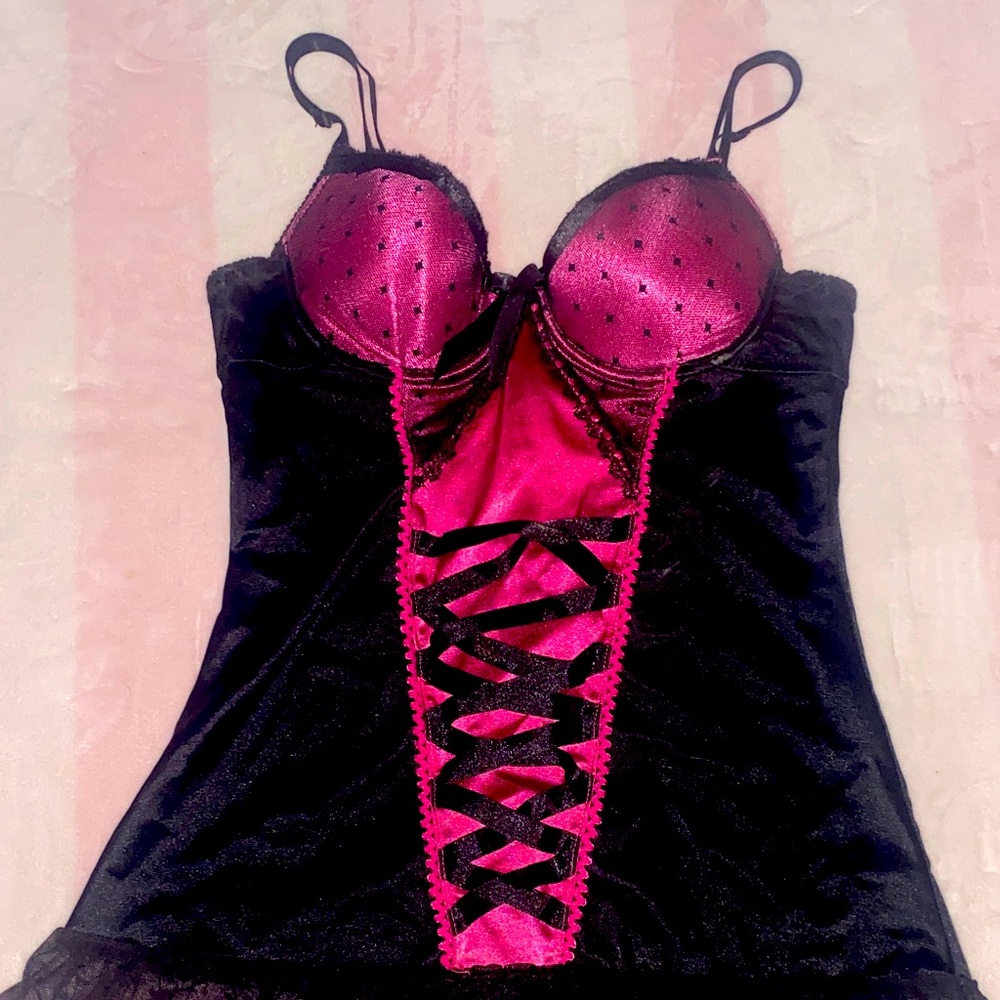Sexy Black and Pink chemise